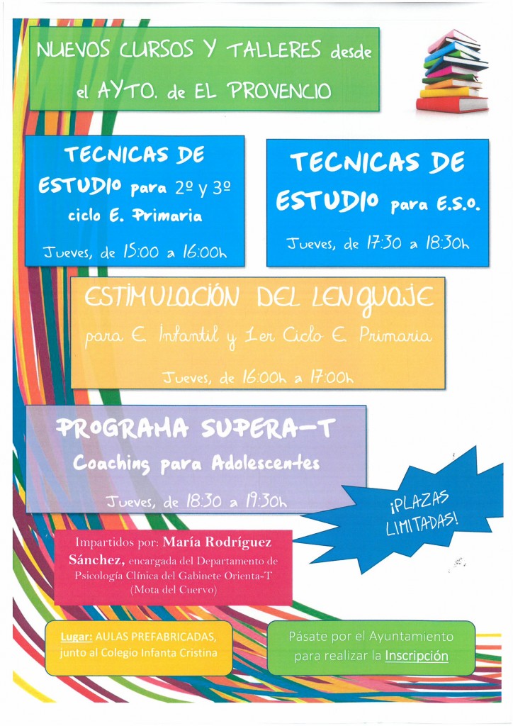 Inscripción y comienzo de nuevos cursos y talleres