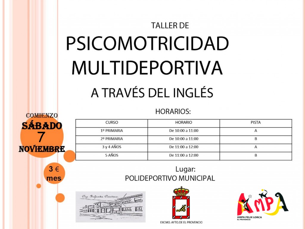 Comienzo del Taller de psicomotricidad multideportiva a través del inglés