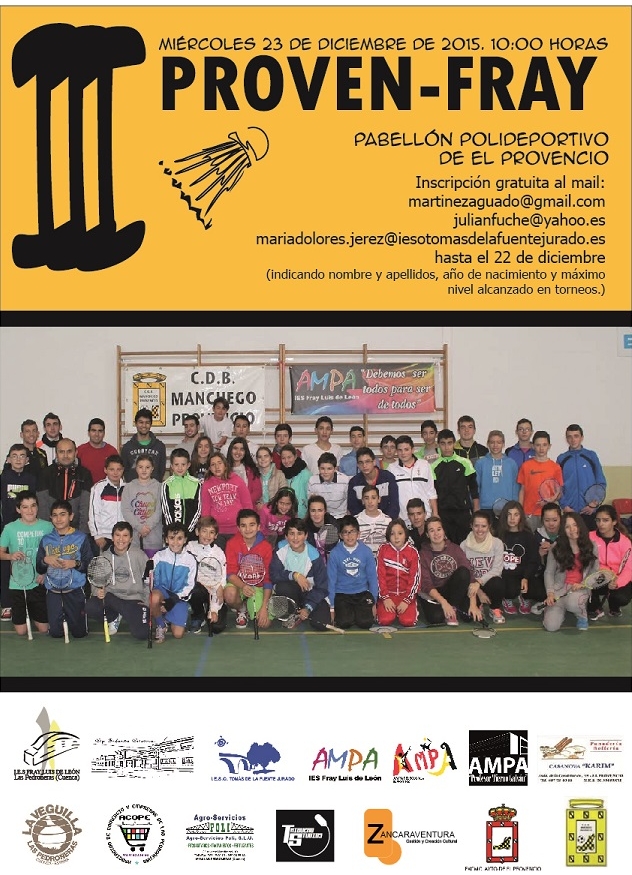 Celebración del III Torneo de bádminton PROVEN-FRAY
