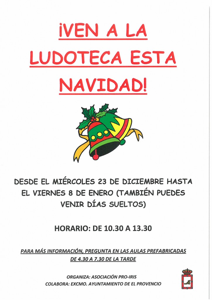 ¡Ven a la ludoteca esta Navidad!