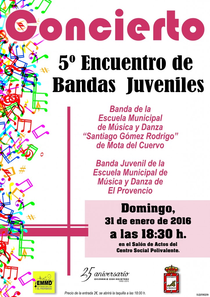 5º ENCUENTRO DE BANDAS JUVENILES organizado por la Escuela Municipal de Música y Danza