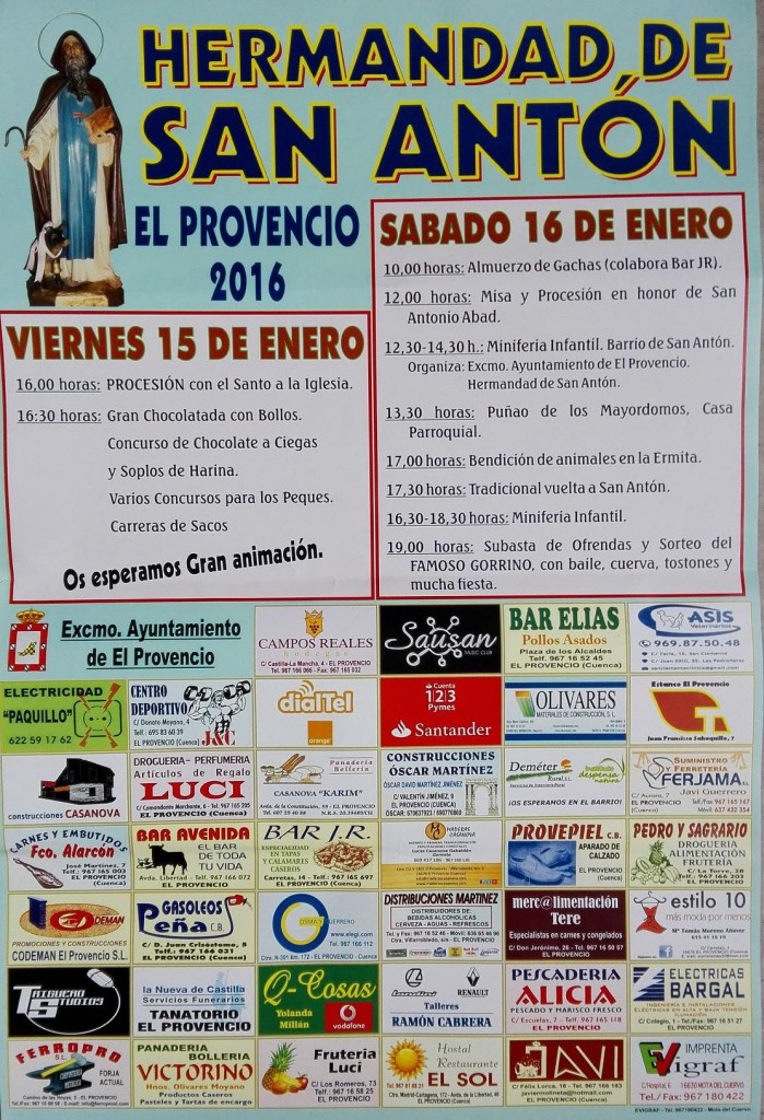 Celebración de la festividad de San Antón 2016