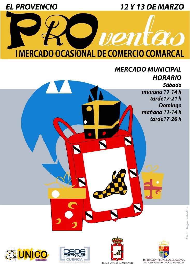Programación y plano de expositores del I MERCADO OCASIONAL DE COMERCIO COMARCAL «PROventas»