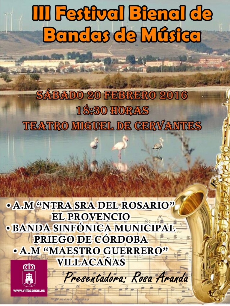 La Asociación Musical Ntra. Sra. del Rosario participa este sábado en el III FESTIVAL DE BANDAS DE MÚSICA de Villacañas