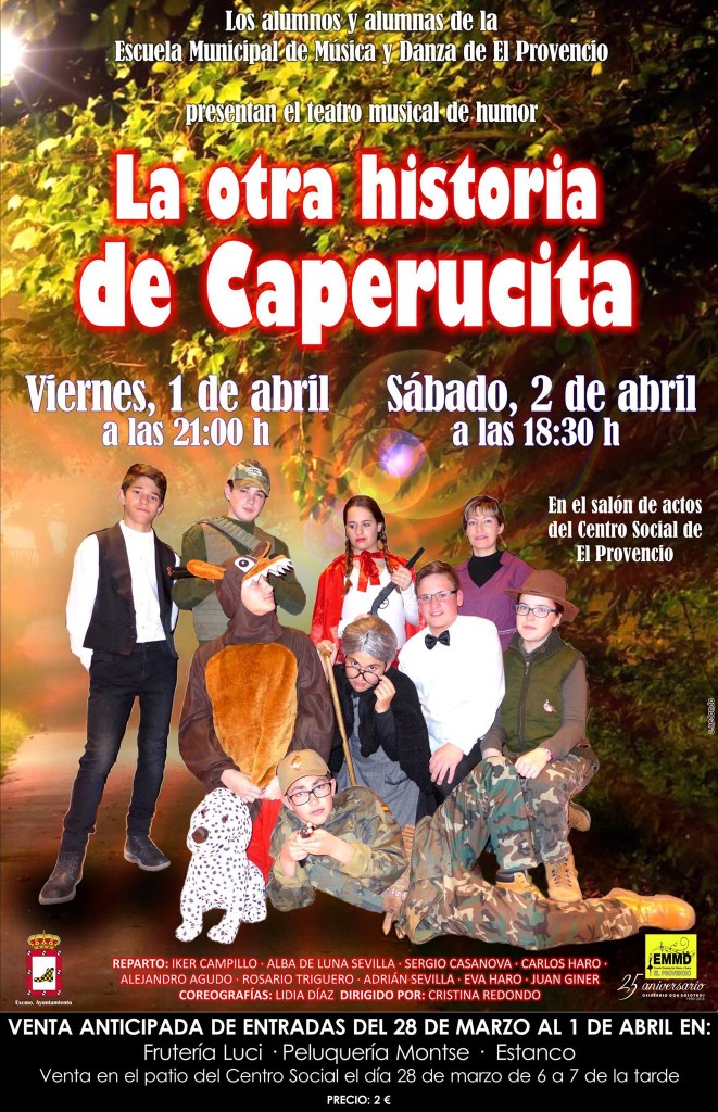 La Escuela Municipal de Música y Danza nos presenta su próximo estreno: «La otra historia de Caperucita»