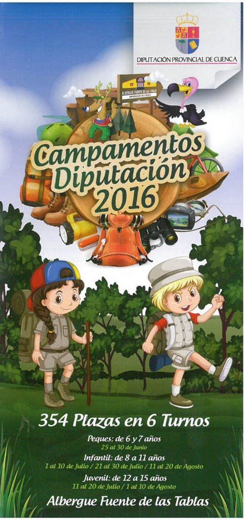 Información sobre los CAMPAMENTOS DE DIPUTACIÓN 2016