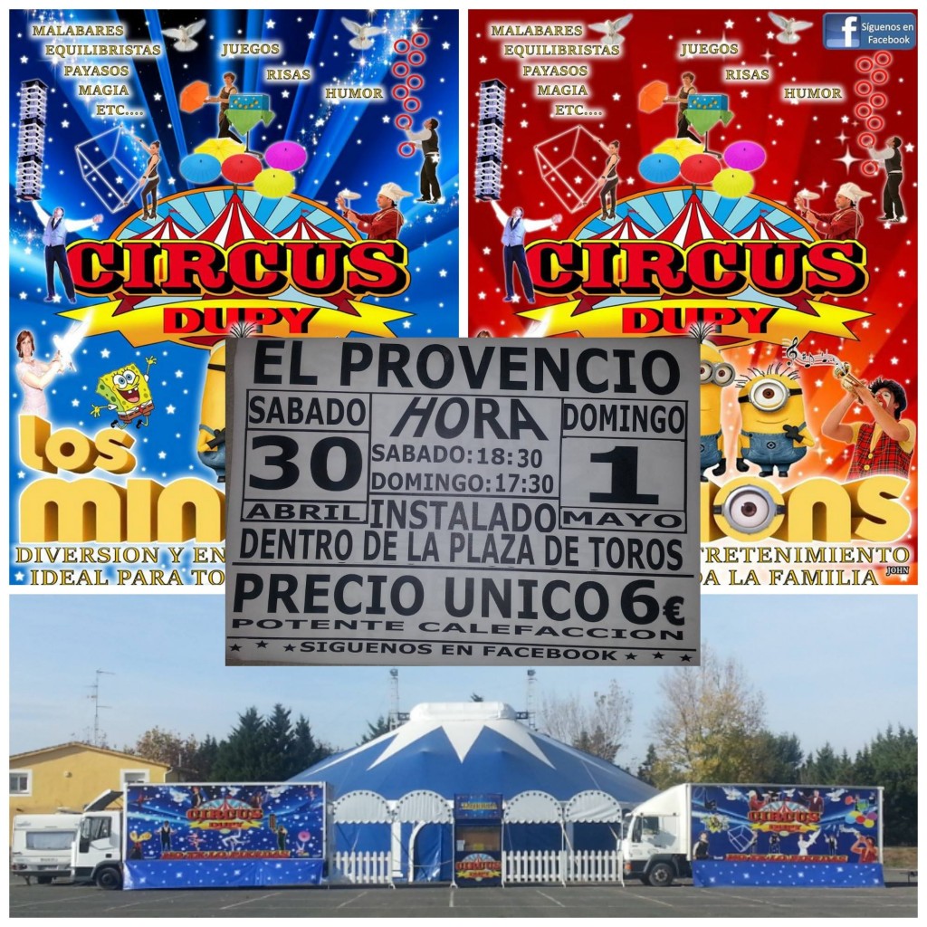 El próximo fin de semana CIRCUS DUPY llega hasta El Provencio