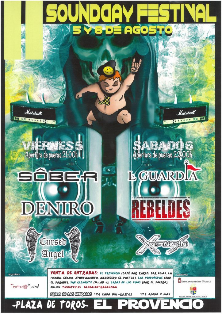 El próximo 5 y 6 de agosto, en la plaza de toros de El Provencio, se celebrará el II SOUND DAY FESTIVAL