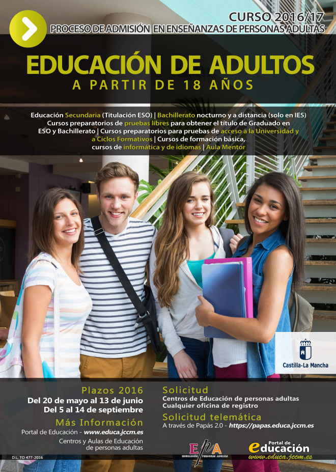 Plazo extraordinario para la inscripción en el Aula de Educación para Personas Adultas