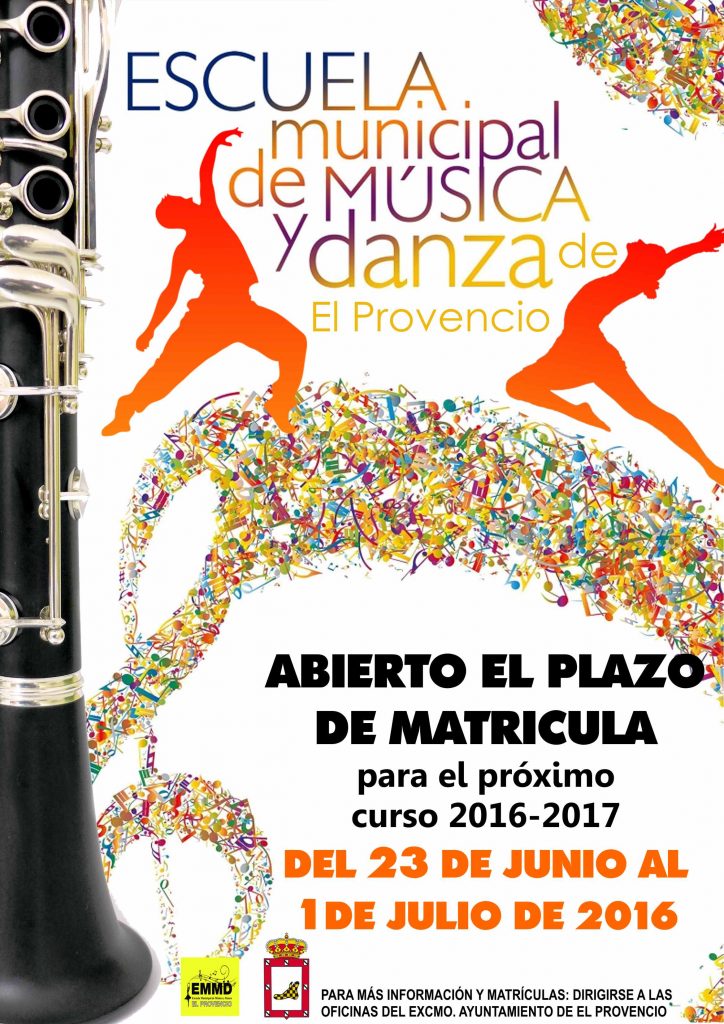 Ya está abierto el plazo de matrícula para el próximo curso 2016-2017 de la Escuela Municipal de Música y Danza