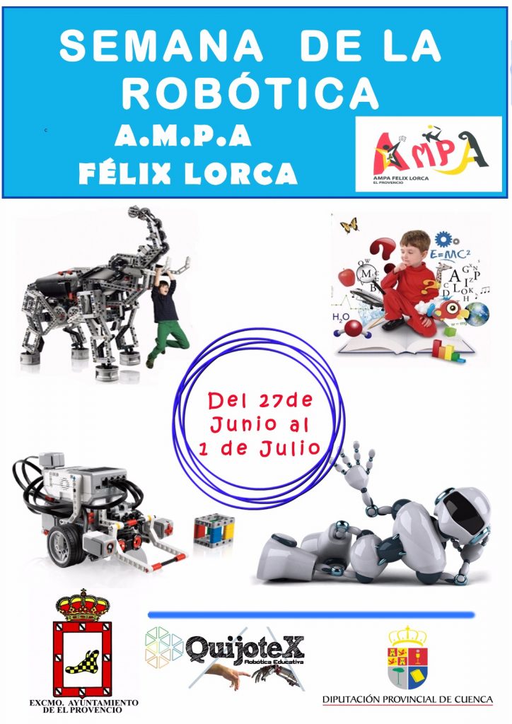 Del 27 de junio al 1 de julio se celebrará la SEMANA DE LA ROBÓTICA, organizada por el AMPA Félix Lorca