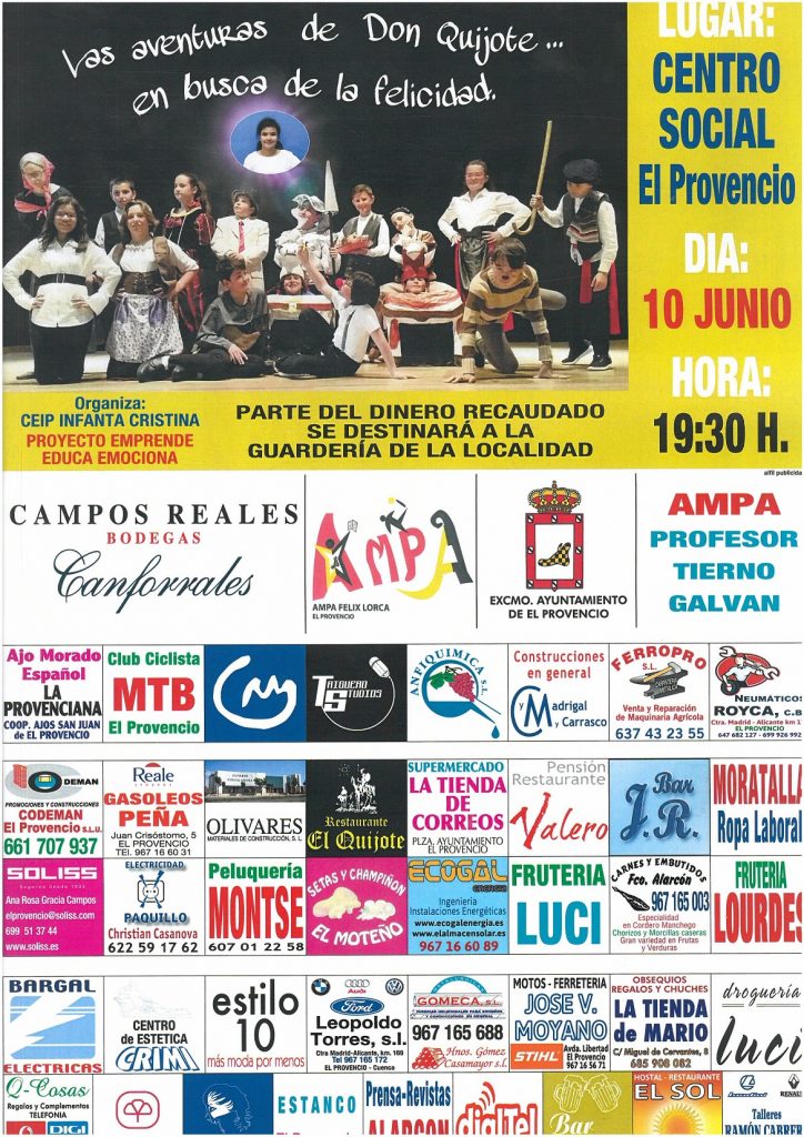 El CEIP Infanta Cristina nos presenta la obra «Las aventuras de don Quijote… en busca de la felicidad»