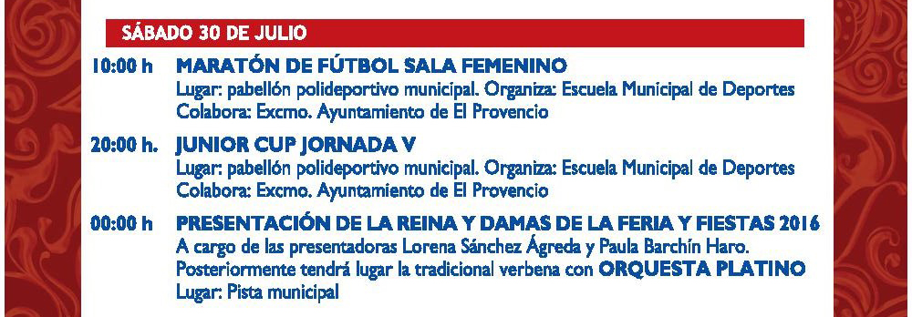 ¿De qué eventos podremos disfrutar durante todo este fin de semana en El Provencio?