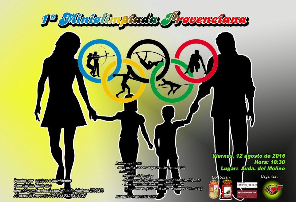 Bases de la I MINIOLIMPIADA PROVENCIANA organizada por el Club de Atletismo Záncara El Provencio