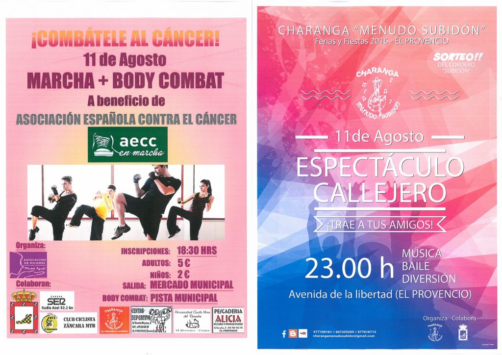 III Marcha a beneficio de la Asociación Española Contra el Cáncer (AECC) y II Espectáculo callejero a cargo de la Charanga Menudo Subidón