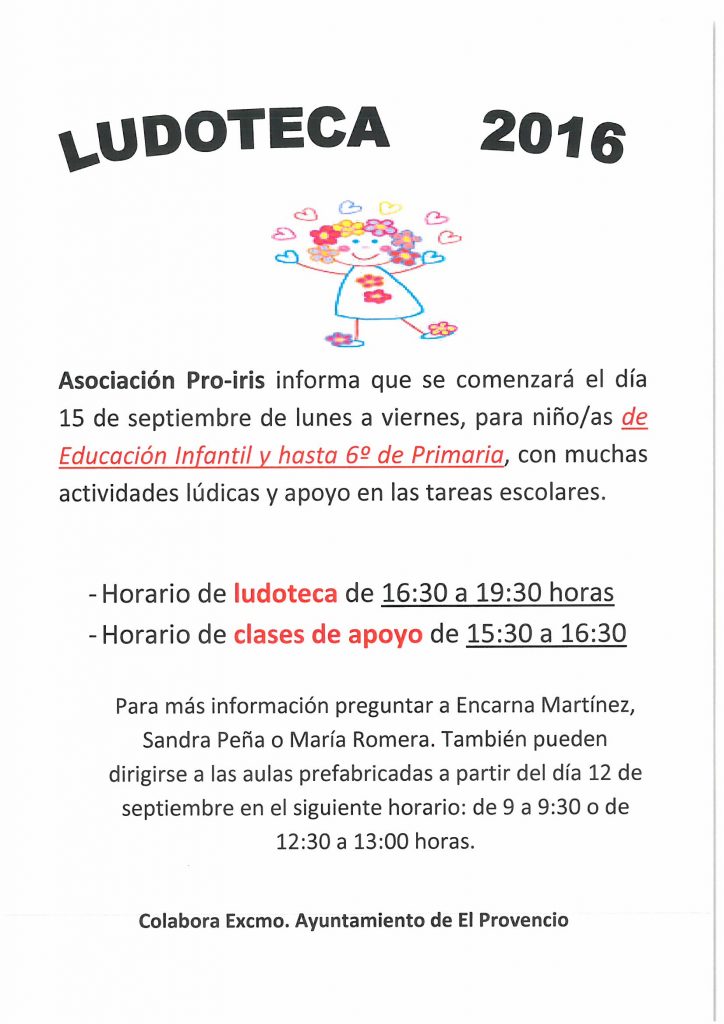 Comienzo de la LUDOTECA 2016