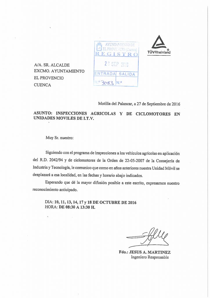 Inspecciones agrícolas y de ciclomotores en unidades móviles de ITV
