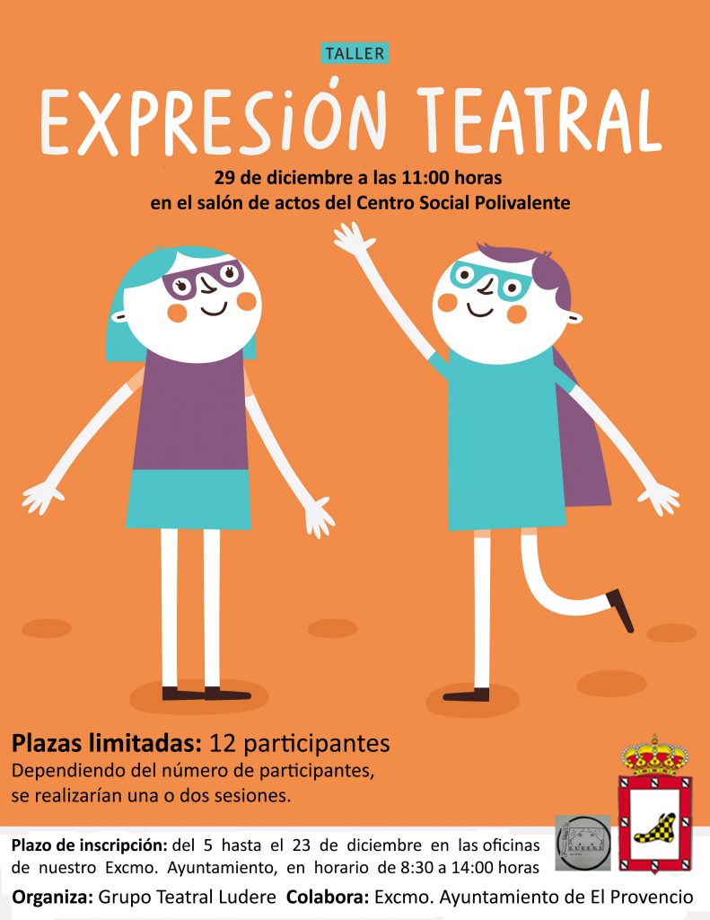 El Grupo Teatral Ludere organiza el TALLER DE EXPRESIÓN TEATRAL