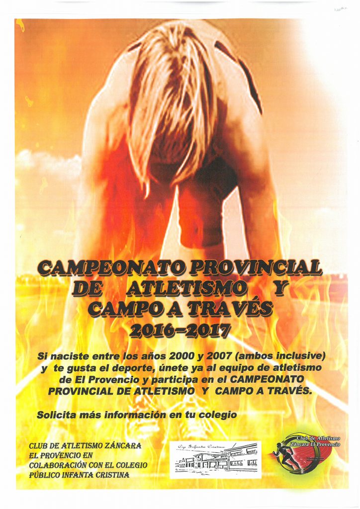 CAMPEONATO PROVINCIAL DE ATLETISMO Y CAMPO A TRAVÉS 2016-2017