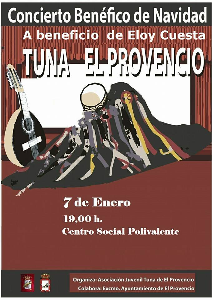 El próximo sábado día 7 de enero, CONCIERTO DE NAVIDAD A BENEFICIO DE ELOY