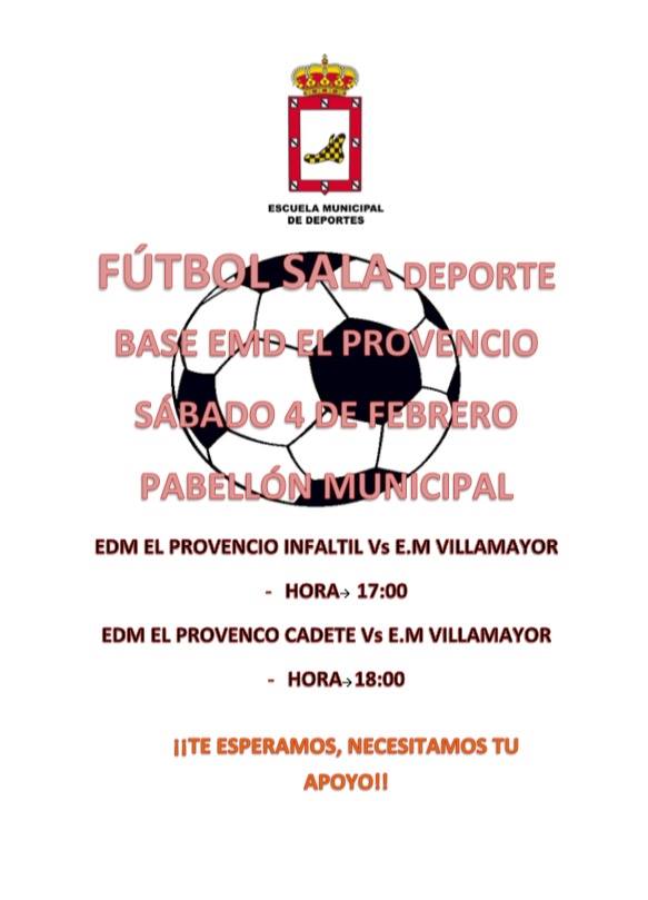 Mañana sábado día 4 de febrero nos visita EM Villamayor, para enfrentarse a nuestros infantiles y cadetes de fútbol sala