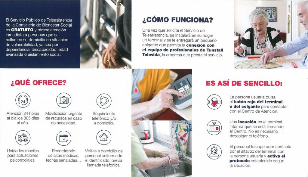 ¿Cómo funciona el SERVICIO PÚBLICO DE TELEASISTENCIA?