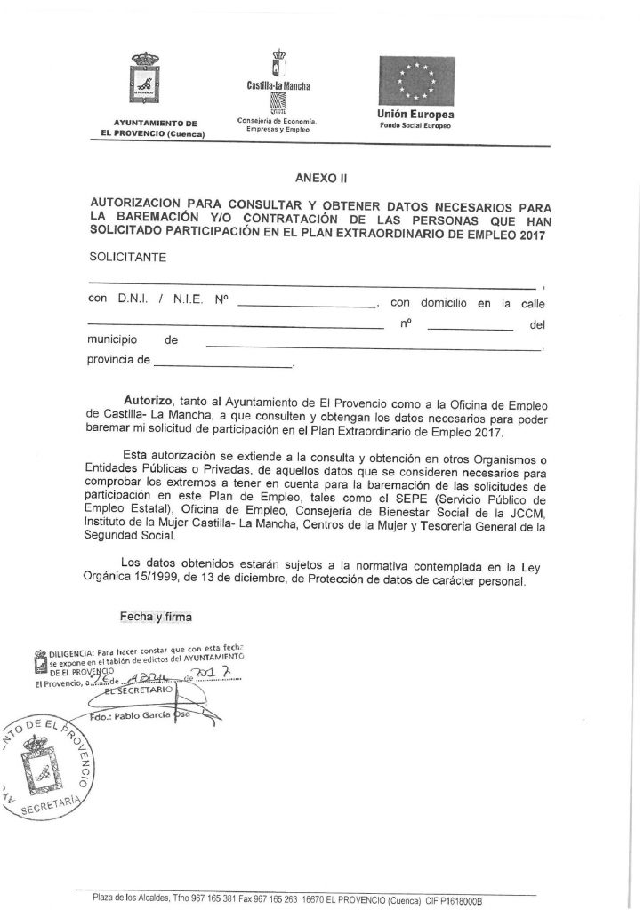 Convocatoria y bases para la selección de 6 trabajadores/as en régimen laboral temporal