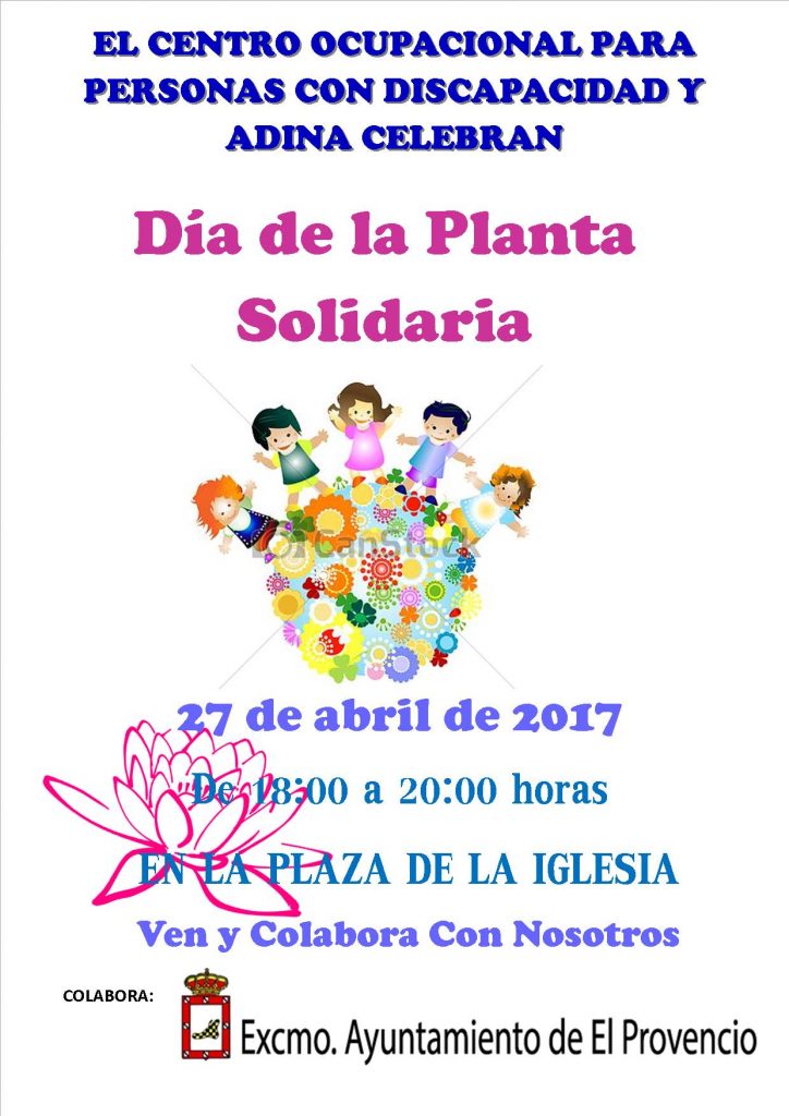 El próximo jueves día 27 de abril, de 18:00 a 20:00 horas en la plaza de la iglesia, Día de la Planta Solidaria