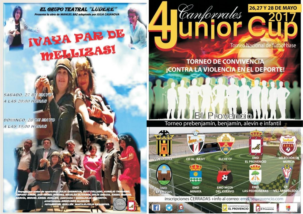 Programación para los días 26, 27 y 28 de mayo dentro de nuestra II PRIMAVERA CULTURAL 2017