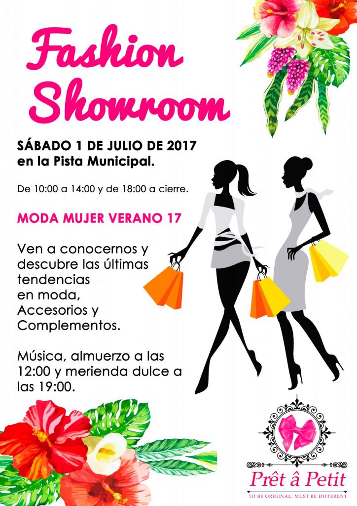 El próximo sábado día 1 de julio en nuestra pista municipal, FASHION SHOWROOM