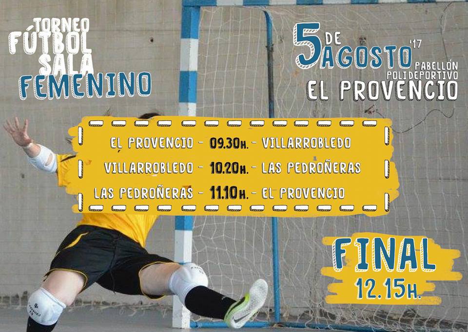 El próximo día 5 de agosto, en nuestro pabellón polideportivo, TORNEO DE FÚTBOL SALA FEMENINO