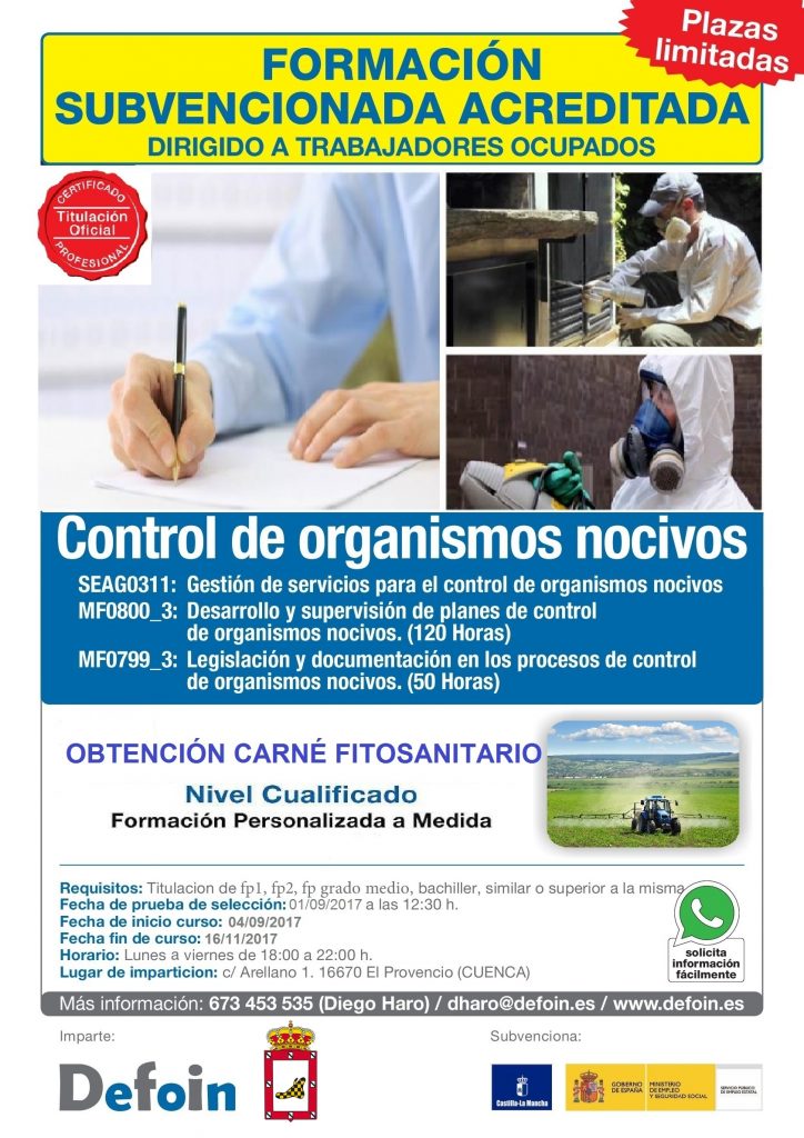 Certificado de profesionalidad ofertado por DEFOIN: últimas plazas