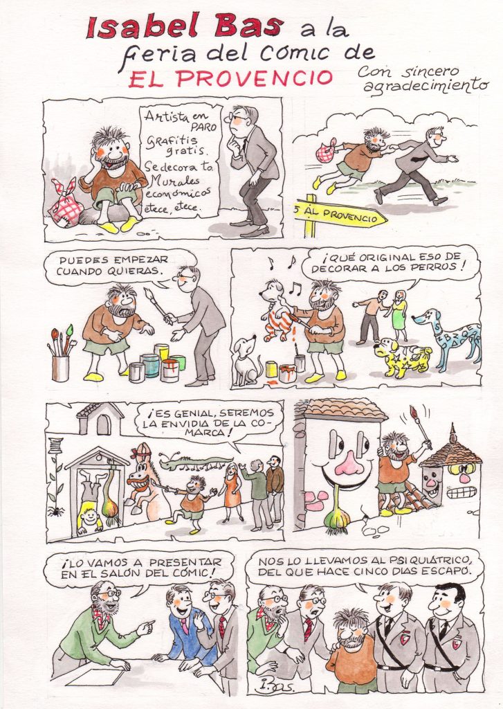 Agradecimiento de Isabel Bas, leyenda viva de la mítica TBO, a la Feria del Cómic de El Provencio