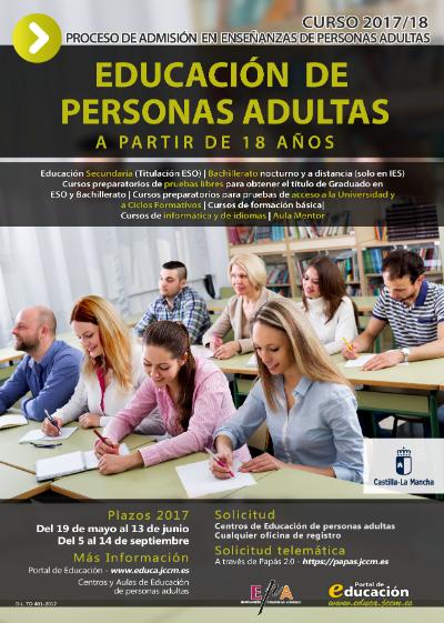 Plazo extraordinario para la inscripción en el Aula de Educación para Personas Adultas