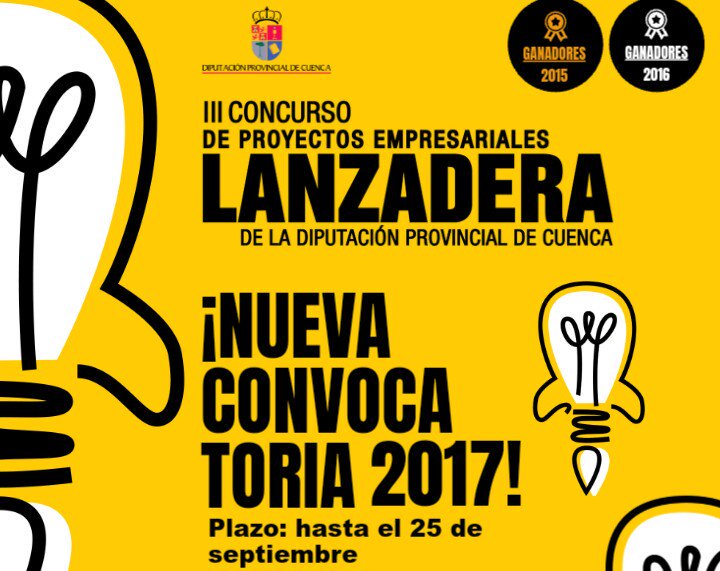 Convocado el III CONCURSO DE PROYECTOS EMPRESARIALES LANZADERA de la Diputación Provincial de Cuenca