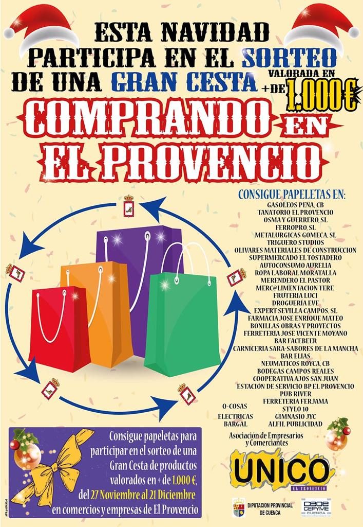 CAMPAÑA «LA GRAN CESTA DE NAVIDAD» organizada por la Asociación Comarcal de Empresarios y Comerciantes UNICO