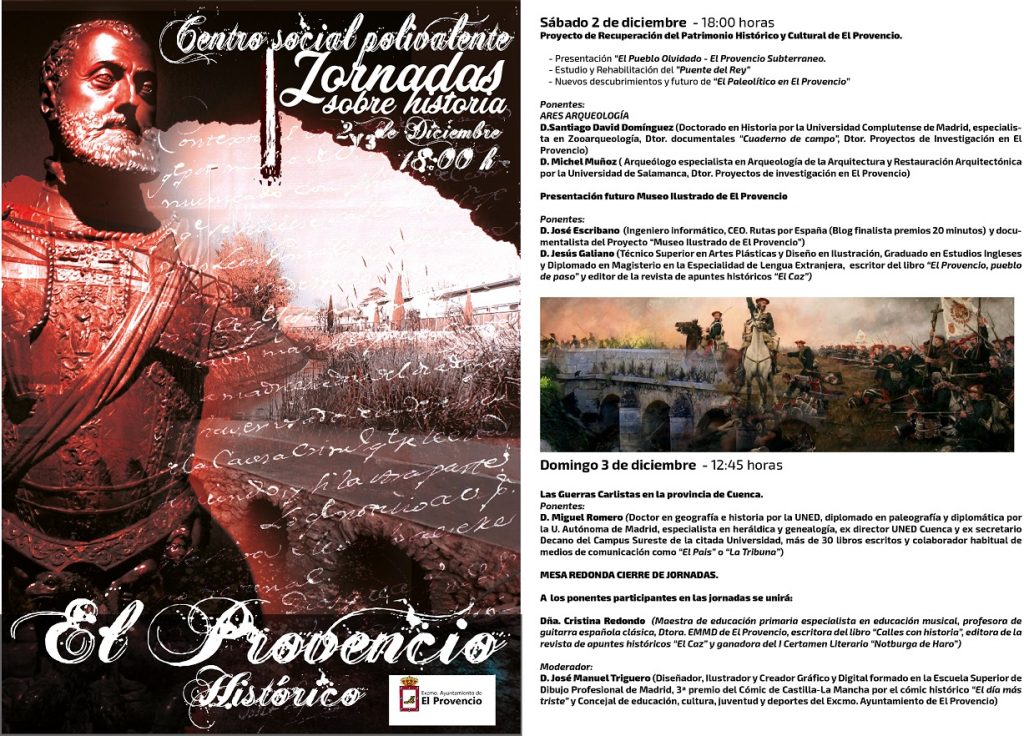 Programación de las I JORNADAS SOBRE HISTORIA «EL PROVENCIO HISTÓRICO»