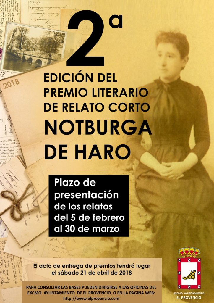 Convocatoria del 2º PREMIO LITERARIO DE RELATO CORTO «NOTBURGA DE HARO»