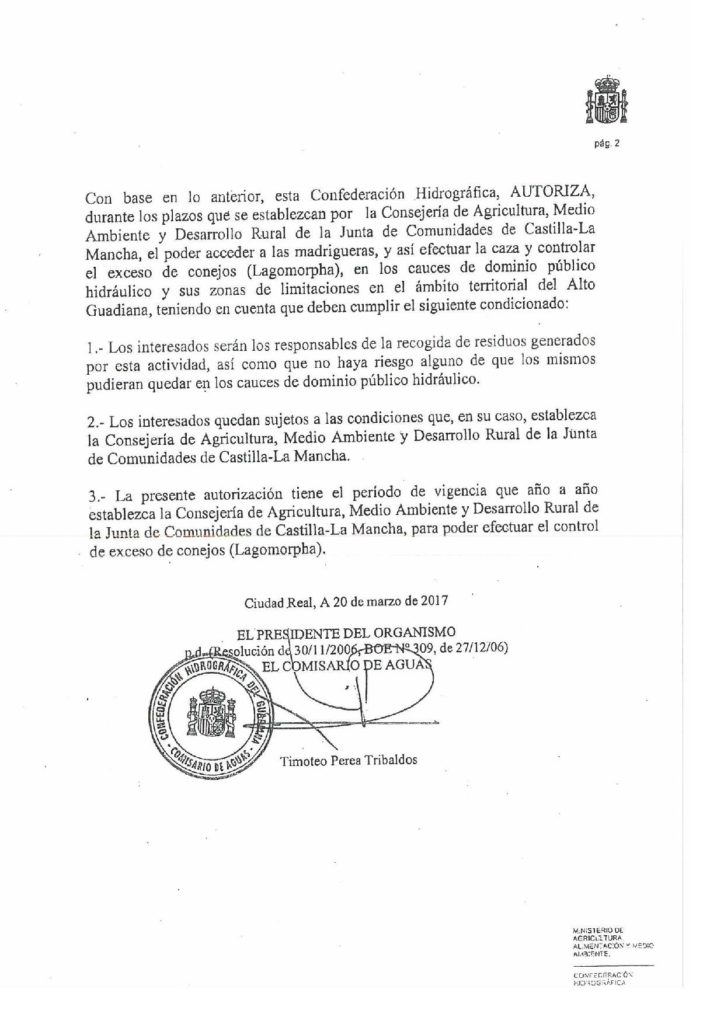 Información relativa a la declaración de comarca de emergencia cinegética temporal por daños de conejo de monte