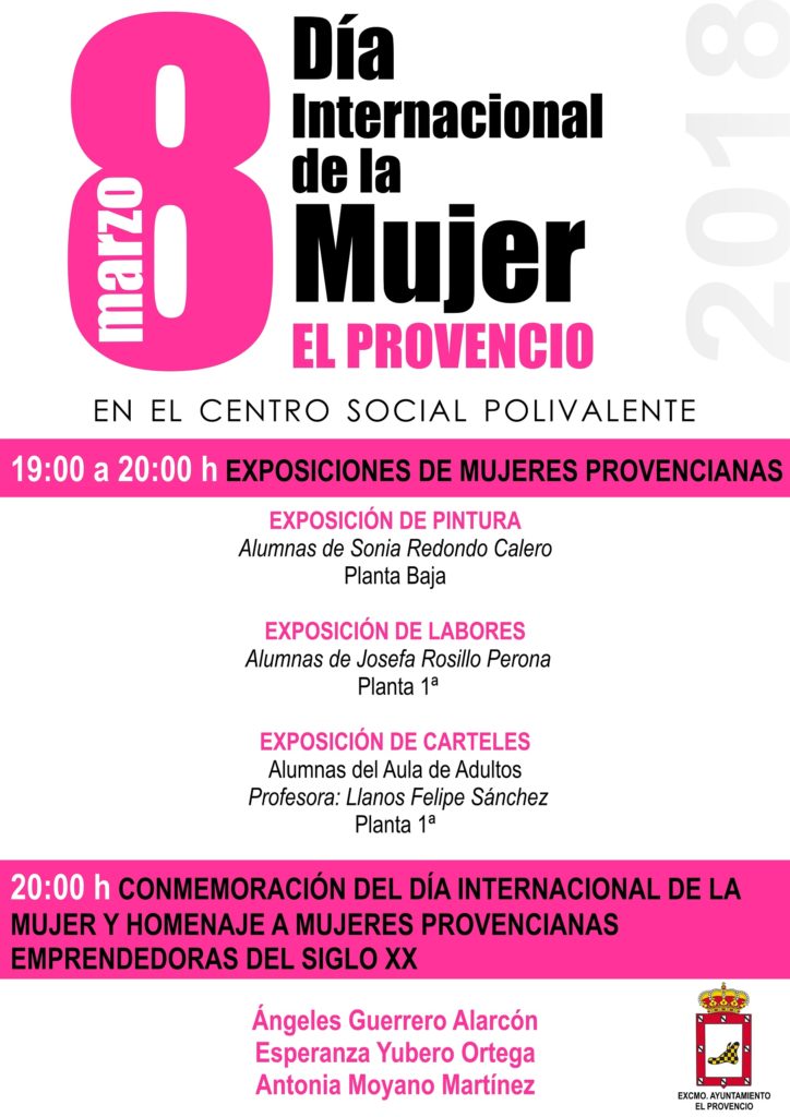 Actos programados con motivo de la celebración del Día Internacional de la Mujer en El Provencio