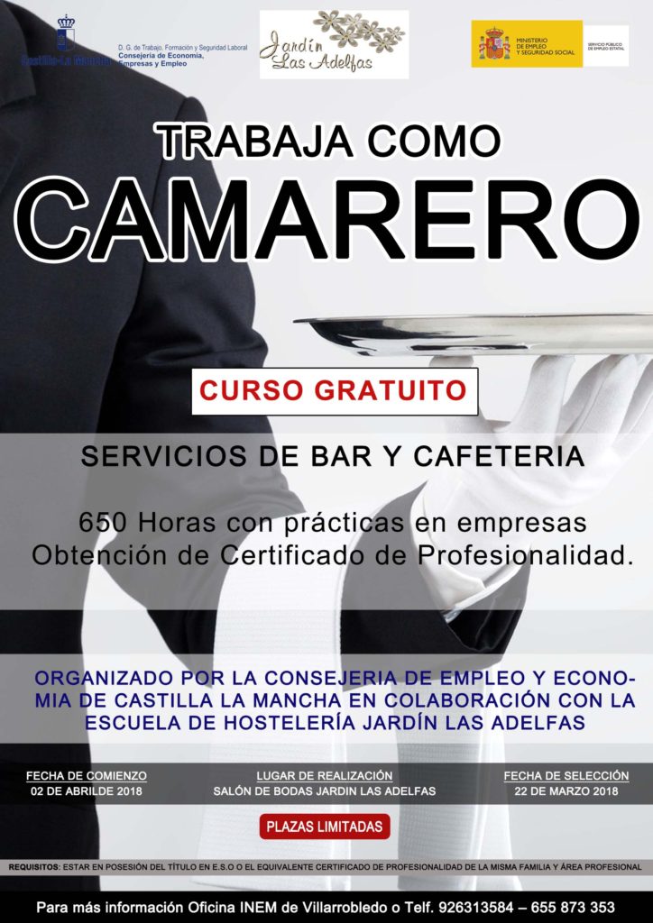 Curso de «SERVICIOS DE BAR Y CAFETERÍA»