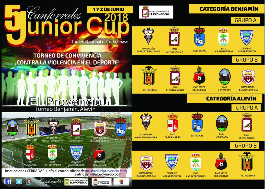 El viernes día 1 y sábado día 2 de junio se celebra la V CANFORRALES JUNIOR CUP – TORNEO NACIONAL DE FÚTBOL BASE