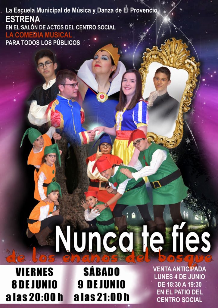 Nuestra Escuela Municipal de Música y Danza presenta su nueva comedia musical: «Nunca te fíes de los enanos del bosque»