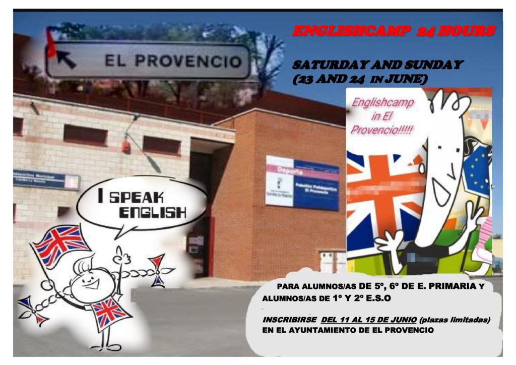 El fin de semana de los días 23 y 24 de junio, ¡ENGLISHCAMP 24 HOURS en El Provencio!