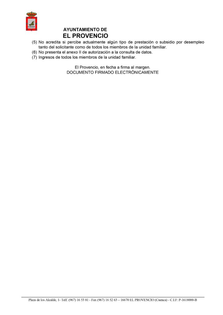 Decreto 551/2018, de 22 de agosto, por el que se resuelve aprobar la lista provisional de admitidos/as y excluidos/as del proceso de selección y posterior contratación de tres peones de limpieza dentro del Plan Extraordinario por el Empleo 2018.