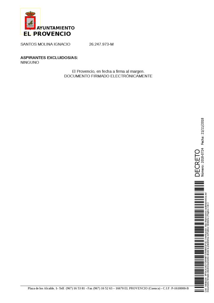 RESOLUCIÓN DE ALCALDÍA – PROCESO SELECTIVO PEÓN CONSTRUCCIÓN