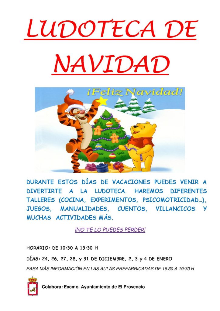 ¡Ve y diviértete esta Navidad en la ludoteca!