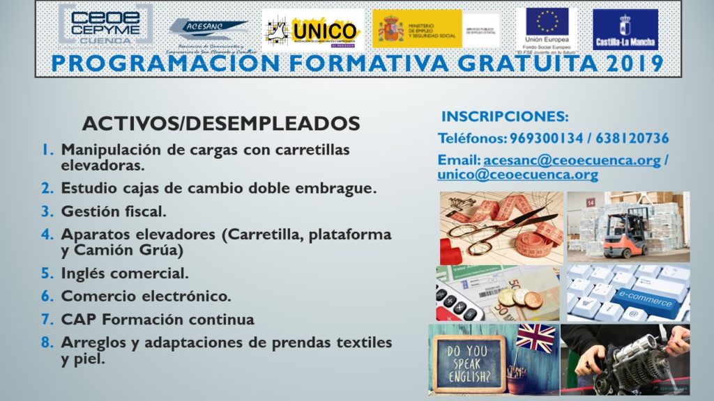 Programación formativa gratuita 2019