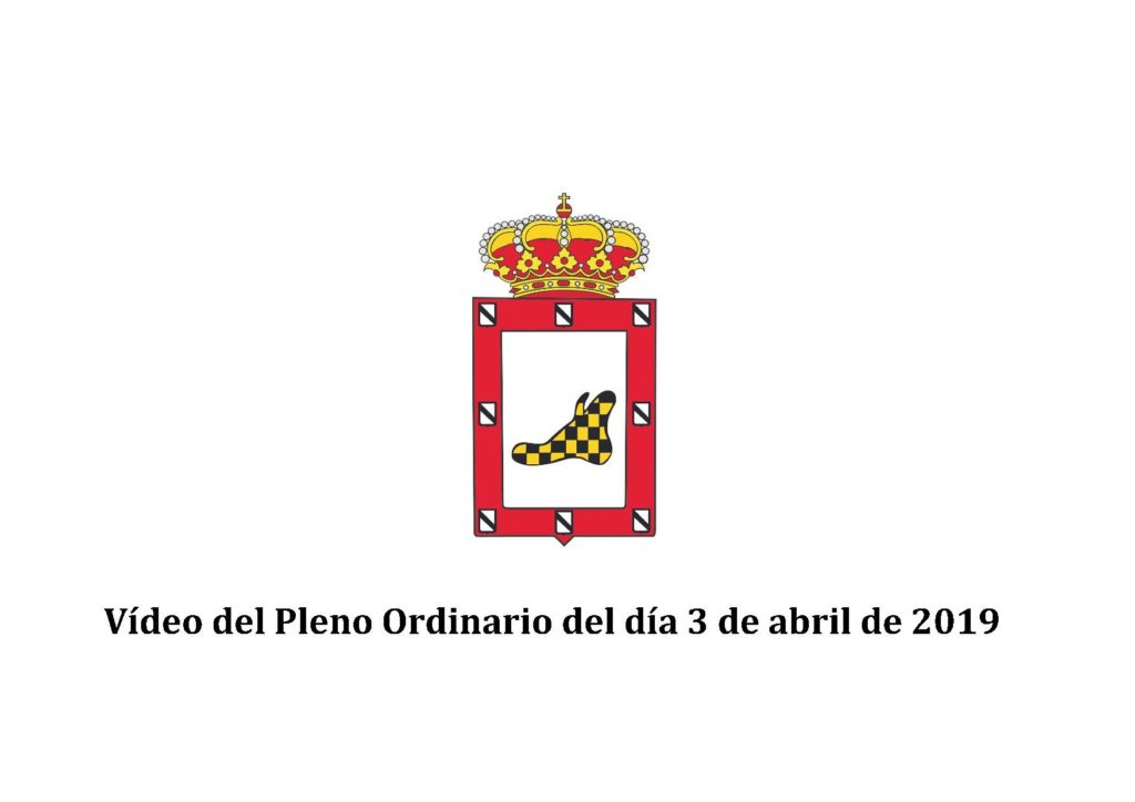 Vídeo del Pleno Ordinario del día 3 de abril de 2019